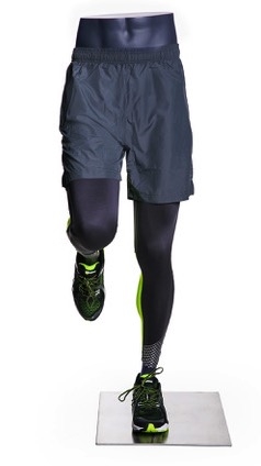 Male Runner Mannequin Legs Pant Form Matte Grey