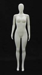 Unbreakable Plastic Egghead Female Mannequin in White