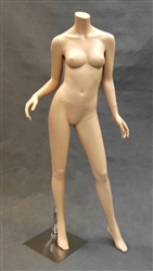 Fleshtone Headless Female Mannequin with elbows in