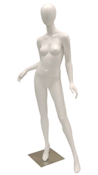 Glossy White Female Egghead Mannequin from www.zingdisplay.com
