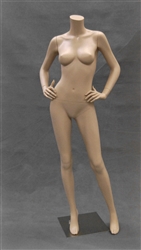 Fleshtone Headless Female Mannequin with hands on hips