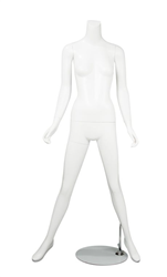 Female Mannequin Matte White Headless Changeable Heads Pose 23