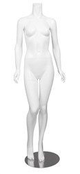 Female Mannequin Matte White Headless Changeable Heads Pose 3