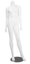 Female Mannequin Matte White Headless Changeable Heads Pose 7