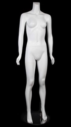 Female Mannequin Matte White Headless Changeable Heads Pose 4