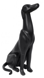 Matte Black Abstract Greyhound Dog Mannequin