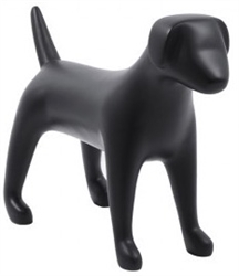 Matte Black Abstract Medium Terrier Dog Mannequin