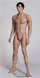 Realistic Athletic Male Mannequin with Striking Blue Eyes