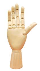 Posable Wooden Female Hand