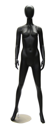 Fiberglass Female Egghead Black Mannequin
