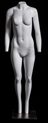 Ghost Matte White Female Mannequin with Detachable Magnetic Arms and Legs