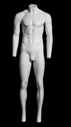 Ghost - INVISIBLE White Headless Male Mannequin