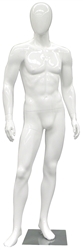 Abstract Head Male Mannequin in Glossy White