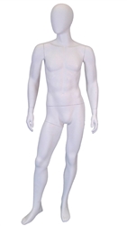 Abstract Head Male Mannequin in Matte White