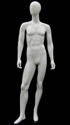 EggHead Male Mannequin in Semi-Matte White
