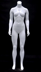 Glossy White Headless Female Mannequin