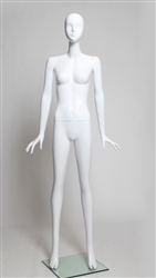 Jane Egghead Glossy White Female Mannequin - Pose 2