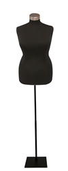 Black Jersey Female Dress Form Plus - 3 Sizes