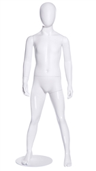 Egghead Glossy White Boy Child Mannequin - Legs Apart