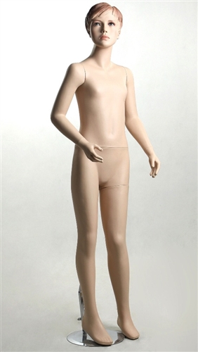 Female Teenage Mannequin with Molded Hair and Realistic Facial Features