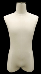 Male Pinnable Hard Foam White Body Form with Base