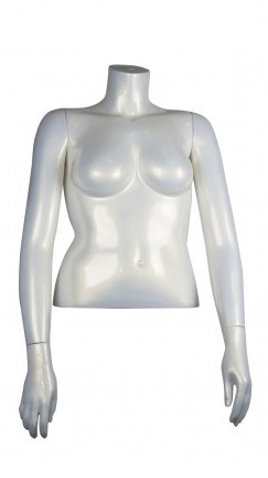 Shiny Pearl Plus Size Female Torso Mannequin Display