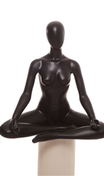 Female Yoga Mannequin OM Pose in Black