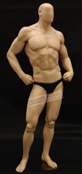 Fleshtone Ripped Male Muscular Mannequin with Hands on Hips