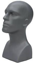 Lightweight Plastic Male Display Head - Grey