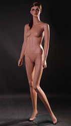 Rose Tan Skin Female Mannequin - Leg Bent