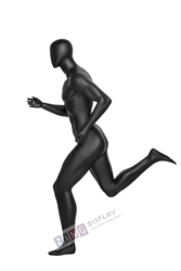 Athletic Running Male Mannequin - Matte Black