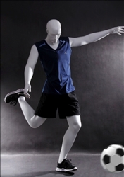 Male Athletic Soccer Player Mannequin Ready for World Cup
