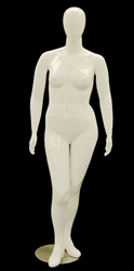 Nancy Plus Sized White Female Mannequin Arms at Sides