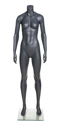 Grey Headless Athletic Female Mannequin