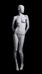 Nicole Gloss White Female Mannequin with Arms behind back - Pose 2