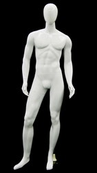 Male Egghead Mannequin Unbreakable Plastic in Left Hip Out