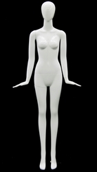 Female Egghead Mannequin Unbreakable Plastic with Hands Out