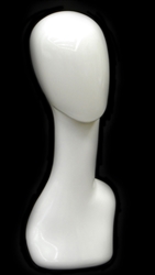 Egghead White Plastic Female Head Display