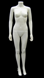 Unbreakable Female Mannequin in Matte White with Removable Egghead