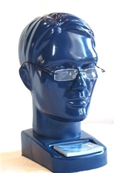 Male Head Display Form with business card slot - Special Order Only