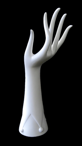 14" Ladies Right Glove Hand in White Plastic from www.zingdisplay.com