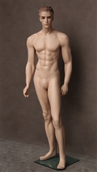 Realistic Male Mannequin with Molded Hair