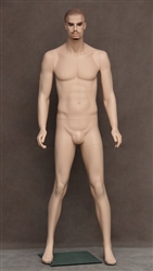 Realistic Male Mannequin with Molded Hair and facial hair