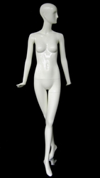 Terry Glossy White Abstract Female Mannequin pose 10