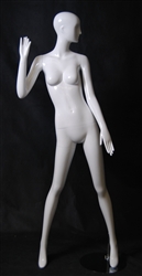 Terry Glossy White Abstract Female Mannequin pose 17