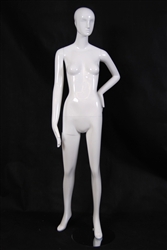 Terry Glossy White Abstract Female Mannequin pose 3