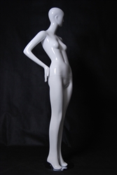 Terry Glossy White Abstract Female Mannequin pose 4