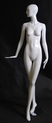 Terry Glossy White Abstract Female Mannequin pose 9