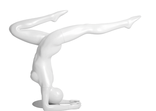 Glossy Pearl Abstract Female Handstand Yoga Mannequin