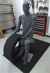 DaVinci Bendable Male Mannequin in Gray with Facial Features